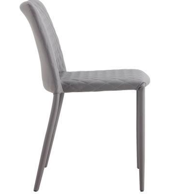 Modern Furniture High Back Solid Wood Velvet Fabric Upholstered Design Dining Room Chair