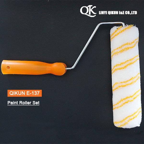 E-132 Hardware Decorate Paint Hardware Hand Tools Acrylic Polyester Mixed Yellow Double Strips Fabric Paint Roller Brush