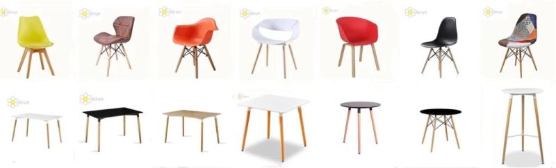 Wholesale Restaurant Dining Chair Furniture Wooden Legs Fabric PU Leather Cushion Plastic Chair