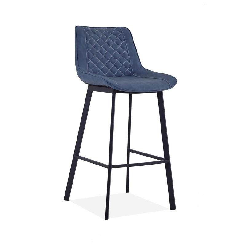 Wholesale Nordic Modern Designed Kitchen Fabric PU Seat Back Dining Bar Chair