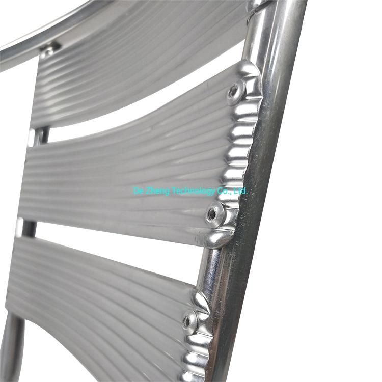 Commercial Outdoor Bistro Restaurant Chair Aluminium Slat Anti-Rusting Bar Chair Furniture