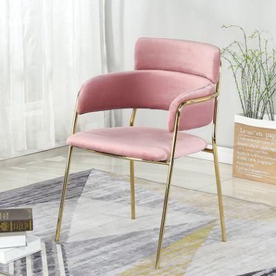 High Back Lightweight Folding Gold Bar Metal Chair Dining Chairs